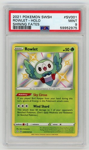 Rowlet graded PSA 9 for sale on eBay