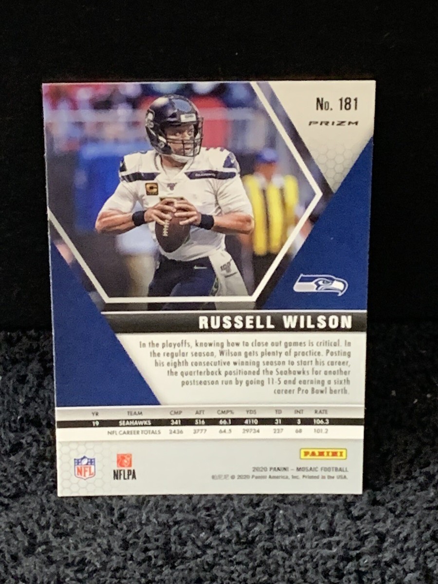Russell Wilson 2020 Mosaic Silver Prizm #181 Seattle Seahawks | eBay