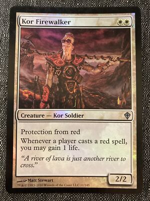 WOTC MtG Worldwake Kor Firewalker (U) (Foil) NM