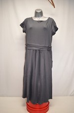 NWT Quince Tencel Jersey Ruched Waist Carbon Grey Dress Size Large