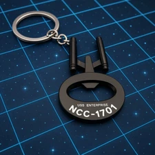 Star Trek USS Enterprise Starfleet NCC-1701 Zinc Alloy Keychain Bottle Opener