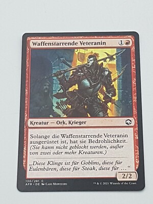 Magic the Gathering Waffenstarrende Veteranin AFR NM