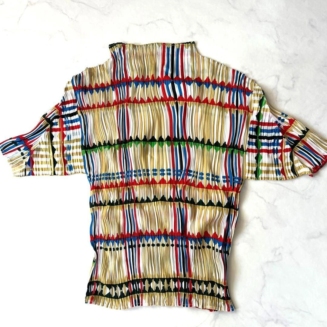 PLEATS PLEASE ISSEY MIYAKE Mint Top & Bottom Set strain processing 
