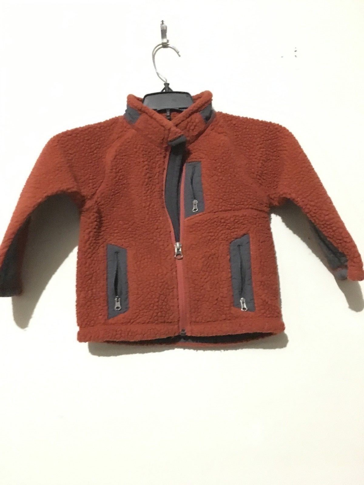 L.L Bean Size 3T Boy Orange Gray Coat 