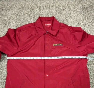 ジャケット・アウター Supreme Gonz Logo Coaches Jacket Supreme Gonz Logo Coaches Jacket Mens Large Red Button Embroidered