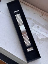 NOS vintage Longines NSA Novavit bracelet, 18mm, signed clasp, expandable