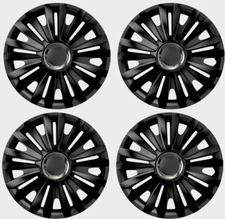  DACIA ANY MODEL WHEEL TRIMS HUB CAPS PLASTIC COVERS FULL SET BLACK 15" INCH