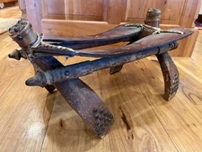 Vintage Camel Saddle Seat Stool with no Cushion