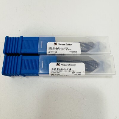 Lot of 2 - Niagara Cutter 17013496 REM710. HSCO 3/4X3/4X3X5-1/4. TiCN Coated