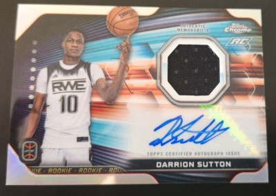 2023-24 Topps Chrome Overtime Elite OTE Darrion Sutton Rookie Auto ...