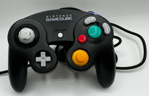 Controller Nintendo Gamecube ORIGINALE nero DOL-03 usato funzionante joypad - Zdjęcie 1 z 4