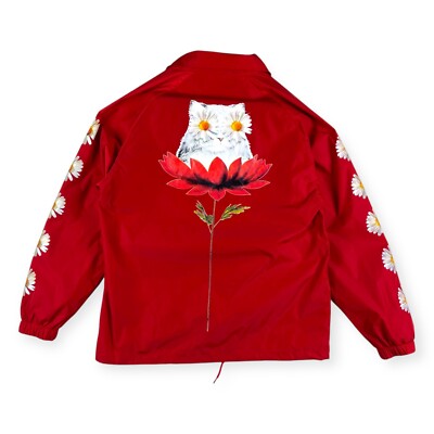 Ripndip Women's Daisy Do Cherry Red Must Be Nice Coaches Jacket S