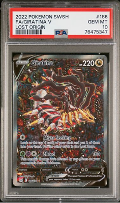 Mavin  2022 Pokemon SWSH Giratina V #186/196 Alt Art Lost Origin PSA 10  Gem Mint