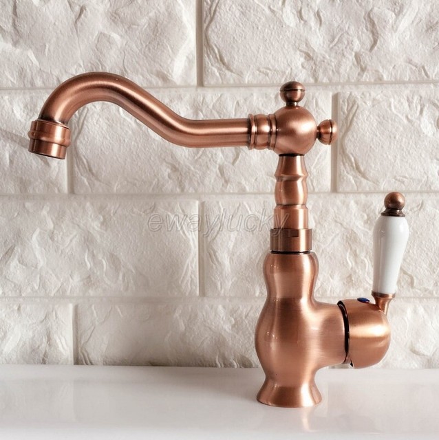 Swivel Spout Bathroom Sink Faucet Basin Single Handle 1Hole Vanity Mixer Tap eBay