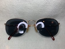 Vintage Jordache JD-43 Gold Metal Oval Sunglasses