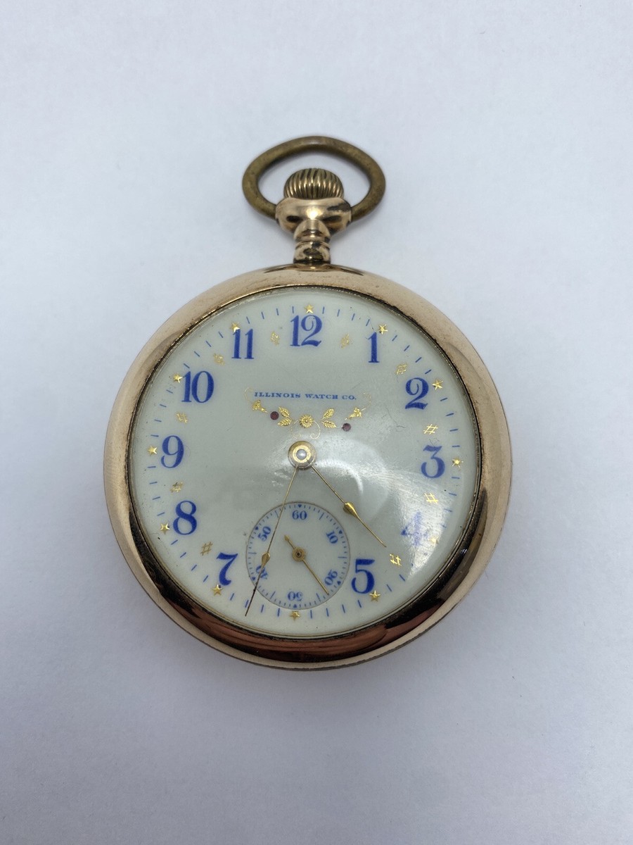 Vintage 1883 Gold Springfield Illinois Watch Co. Gold Open Face