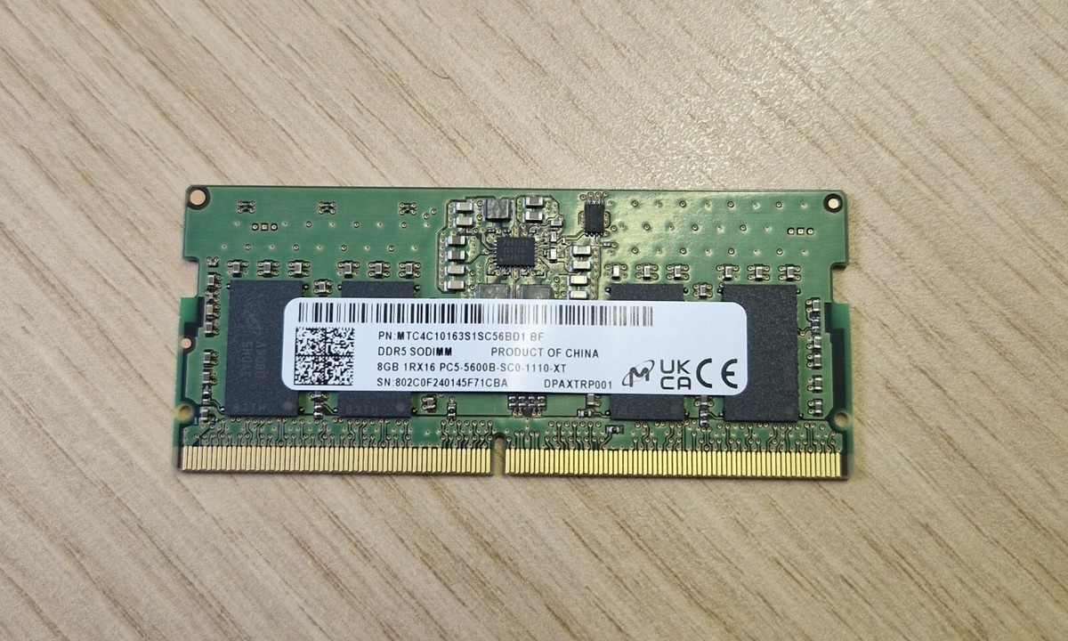 マイクロンDDR5メモリー　PC5-5600B 16GB (8GB × 2枚組) Micron SODIMM PC5 DDR5-5600 対応 （8GB✖️2枚） - メルカリ