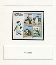 Feuillet Bloc Timbre Non Oblitéré Namibie Pingouins 1997