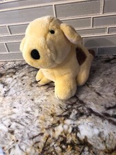 Eden 1993 Lovey Security Plush Spot Sitting Yellow Brown Puppy Dog Stuffed
