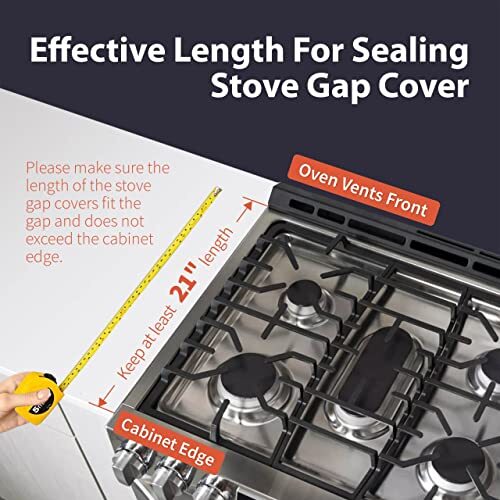 stove counter gap cover stainless steel