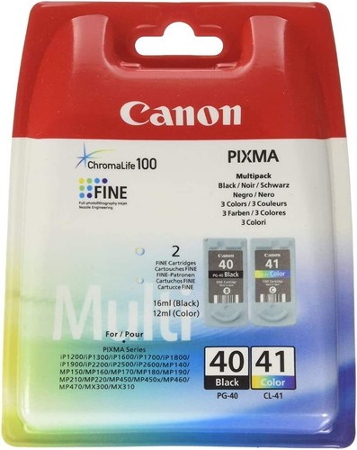 Neu OEM Canon PG-40 schwarz CL-41 Farbe Tintenpatronen iP2600 iP800 iP700 Drucker - Bild 3 von 5