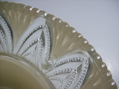 Paralume vintage ART DECO 3 fori catena soffitto crema smerigliato e vetro trasparente - Foto 22 di 24
