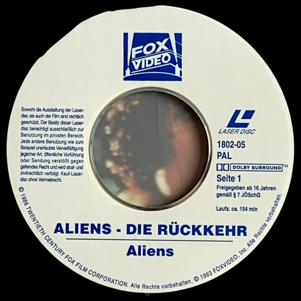 Sigourney Weaver - ALIENS DIE RÜCKKEHR [Laserdisc] EX/EX - Bild 2 von 2