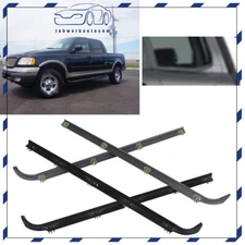 For 1987-96 Ford Truck Inner & Outer Window Sweep Felts Seals Weatherstrip Black