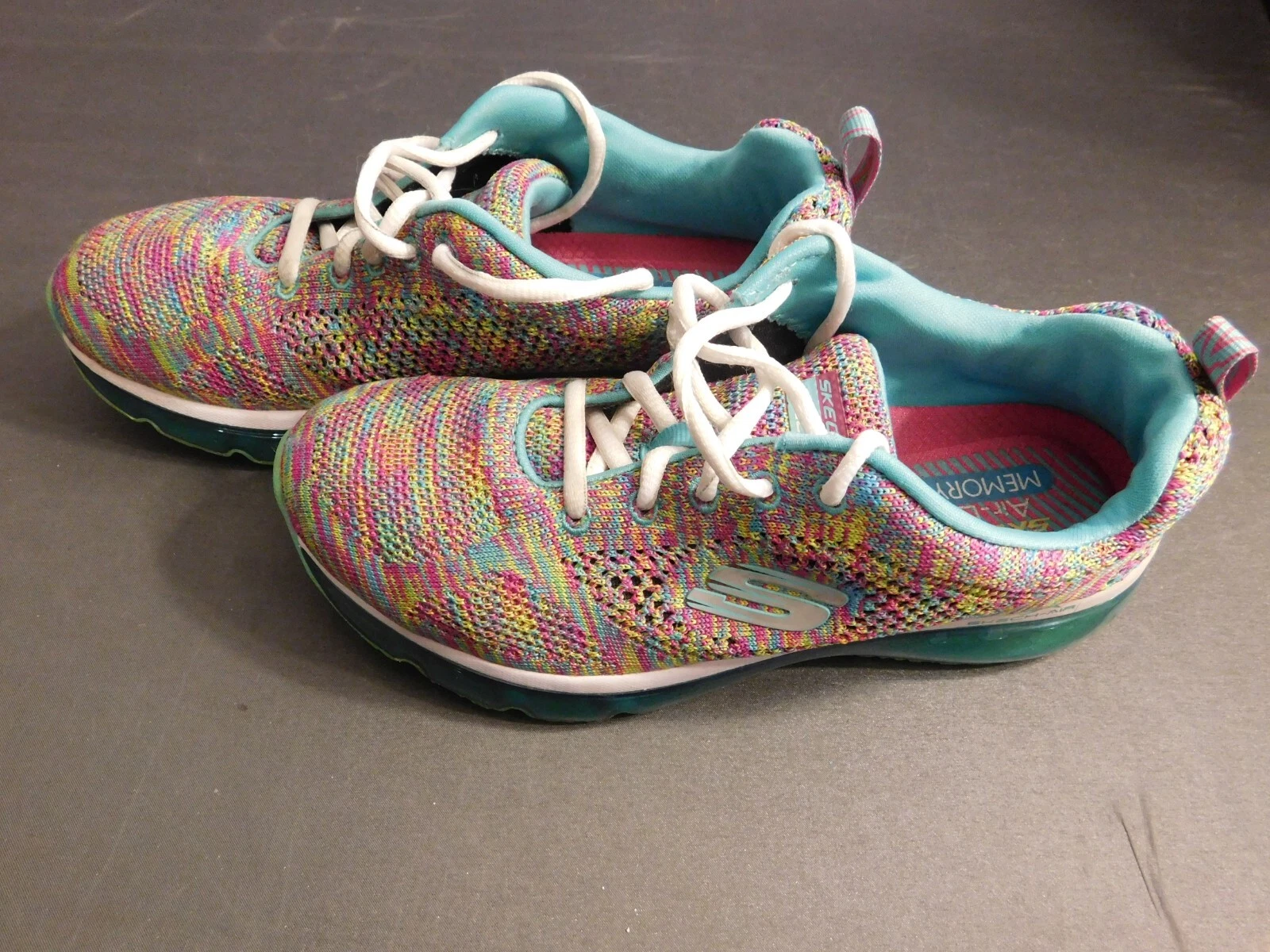 Skechers Skech Air Supreme Running Shoes Womens Size 8 Aqua Multicolor