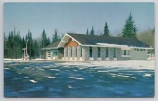 Mitchell's Voyageur Restaurant Huntsville Ontario Canada 1960s Postcard Winter
