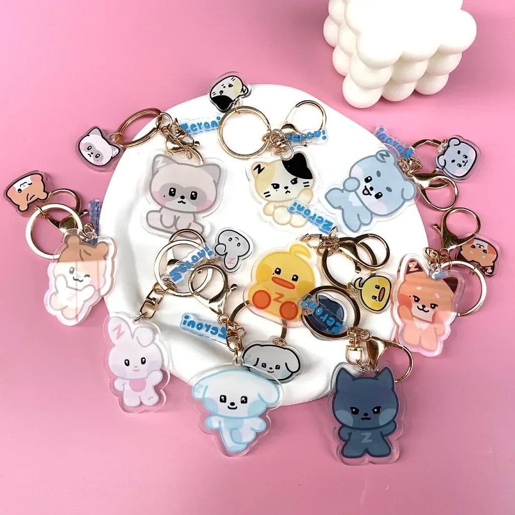 KPOP ZEROBASEONE Cartoon Merch Keychain Acrylic Key Ring KPOP ZB1