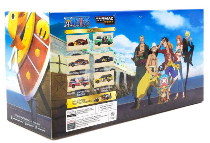 Tarmac Works x One Piece Model Car COLLAB64 6 Car Boxed Set 1:64