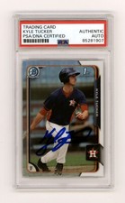 Kyle Tucker 2015 Bowman Chrome Refractor #75 1st Rookie RC Signed PSA Auto