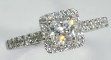 .5 ct Extra Faceted Princess Pave Band Top Russian Quality CZ Extra Brilliant 5