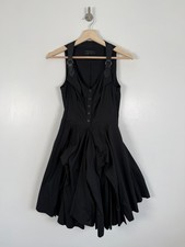 All Saints Dress Size UK 8 Black Amikiri Vintage Steampunk Parachute Hitch Goth