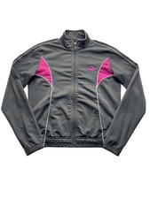Puma Gray  Pink Track Jacket Full-Zip Lightweight Size M 9927