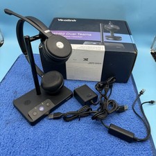 Yealink  Dual Ear Stereo Teams Bluetooth Headset Microphone DECT WH62 WHD622