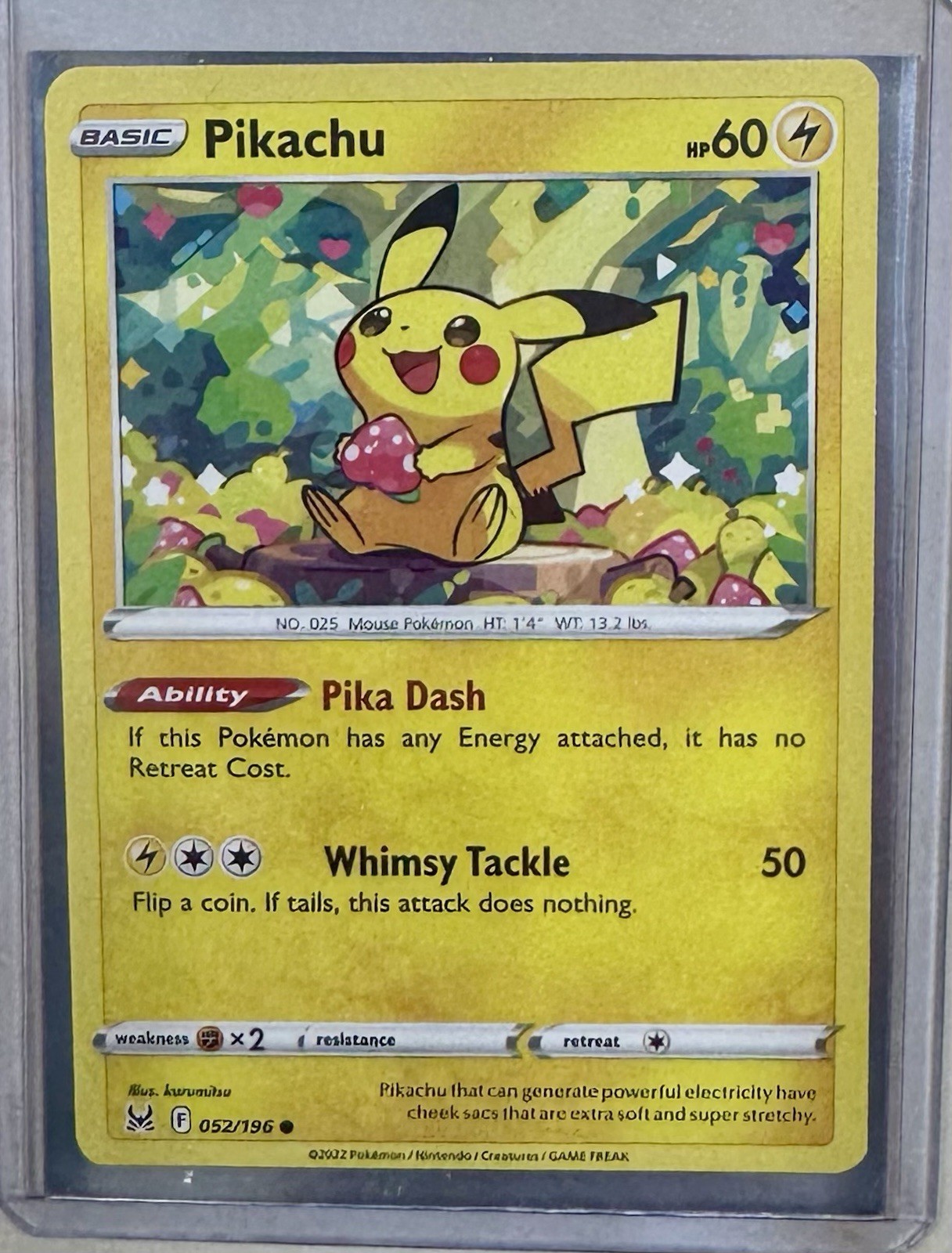 Pokemon TCG PIKACHU 52/196 Common Lost Origin
