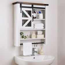 Bathroom Wall Mounted Cabinet Storage Shelf Over Toilet Organizer