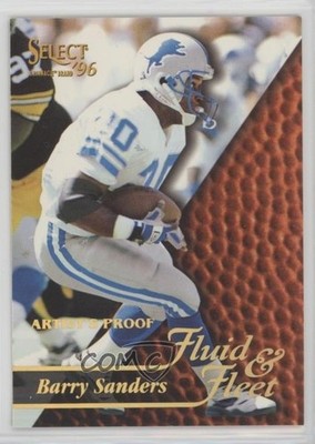 1996 Select Fluid & Fleet Artist's Proof Barry Sanders #181 HOF 0w83