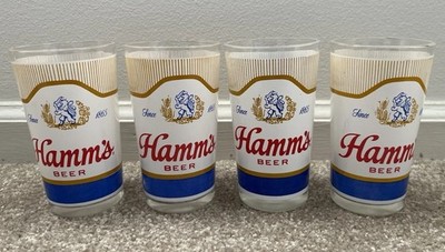 Vintage 1970 s Hamm s Beer Glass Set Of 4 Brewery ''Land of Sky Blue Waters''