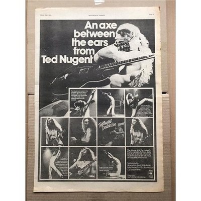 TED NUGENT DOUBLE LIVE GONZO (B) POSTER SIZED original music press advert from 1