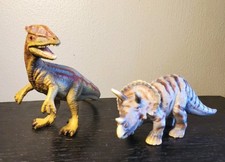 Schleich Dilophosaurus  Triceratops Dinosaur Figure Lot 2003/2002 Vintage Toy