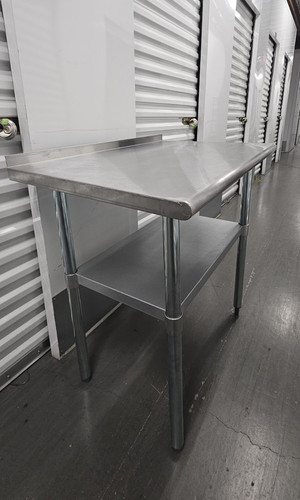 Stainless Steel Corner Commercial Work Table with Undershelf