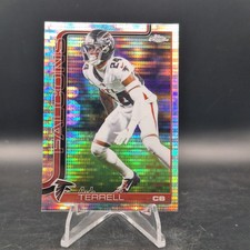 NEW 2025 Topps Chrome Football #19 A.J. Terrell Pulsar Refractor Card Falcons