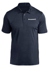 Brunswick White Prime Polo Navy Bowling Shirt