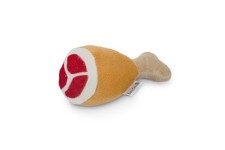 Beeztees Drumstick Hundespielzeug mit Squeaker aus Pl&uuml;sch12,5 x 7,5 x 6 cm