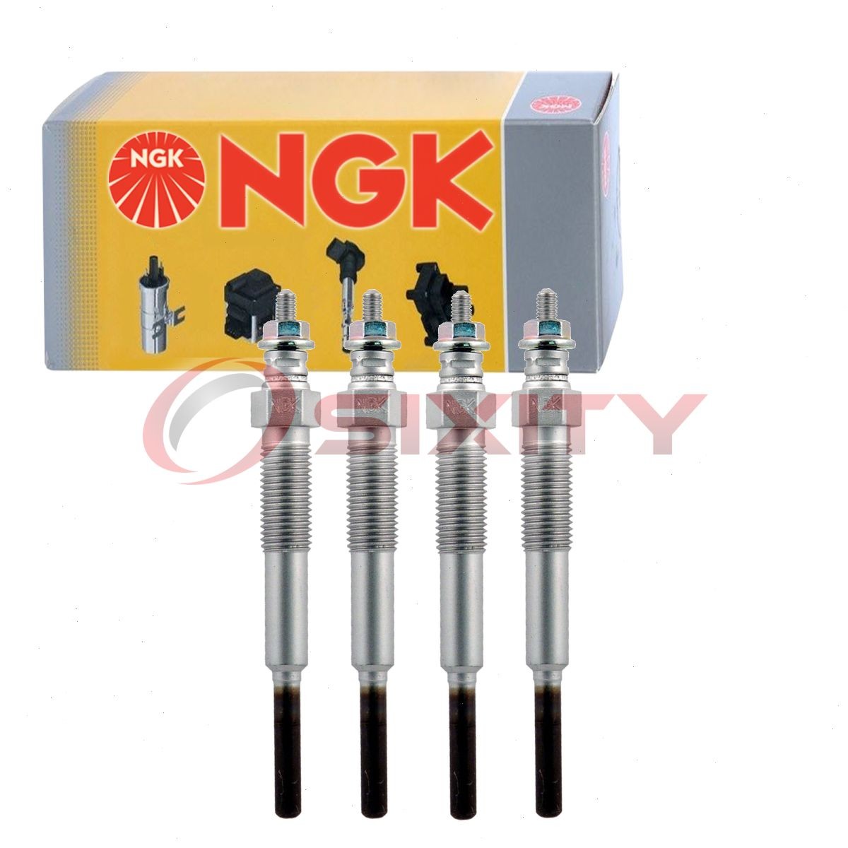 4 pc NGK 7493 Y-147T Glow Diesel Glow Plugs for DG-232 250202097 250202058 wv
