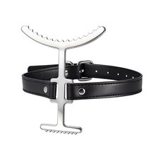 SM Lockable Neck Collar Metal Steel Choker Restraint Corset Couples Adults
