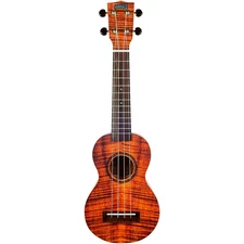 Mahalo Artist Elite Soprano Ukulele With Bag Koa Photo Flame